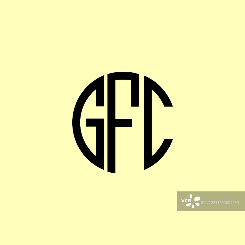 创意圆形首字母gfc标志图片素材