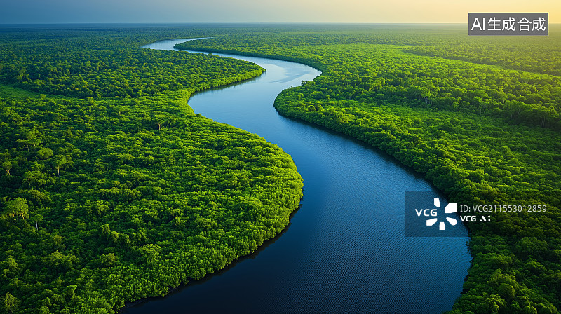 【AI数字艺术】大自然森林湖泊风光场景图片素材