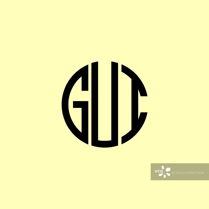 创意圆形首字母图形标志图片素材