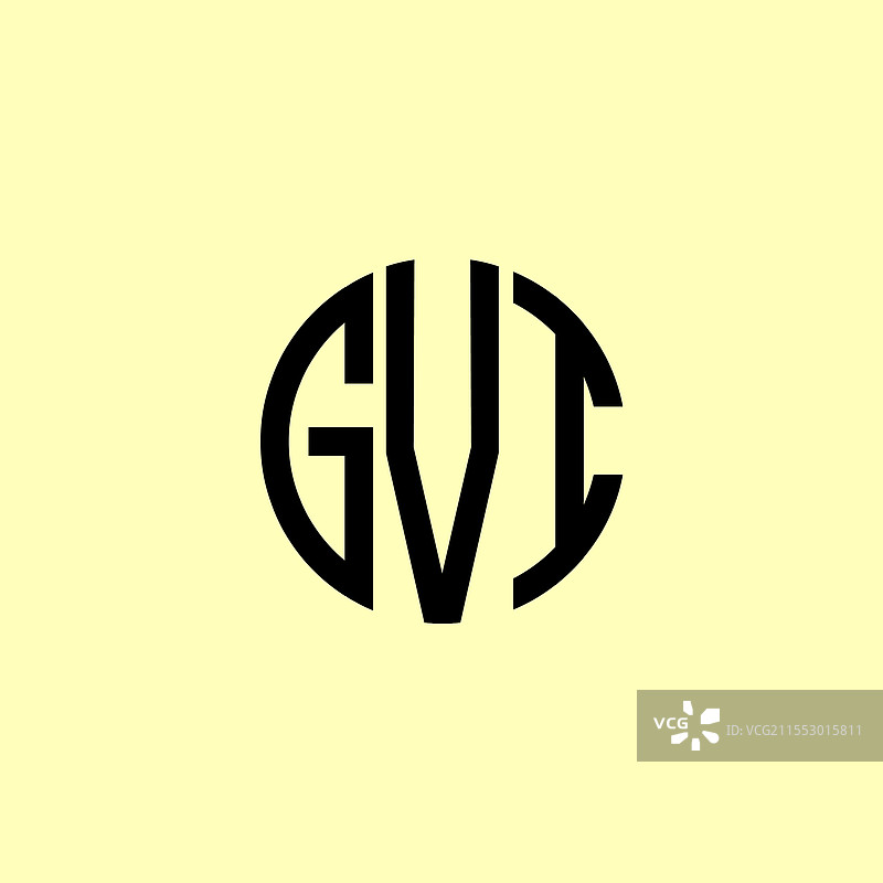 创意圆形首字母gvi标志图片素材