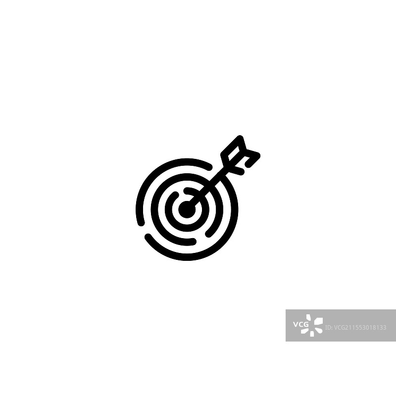 未完成的目标线条艺术图标模板图片素材