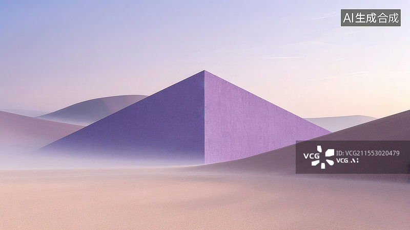 【AI数字艺术】紫色沙色渐变几何背景图片素材