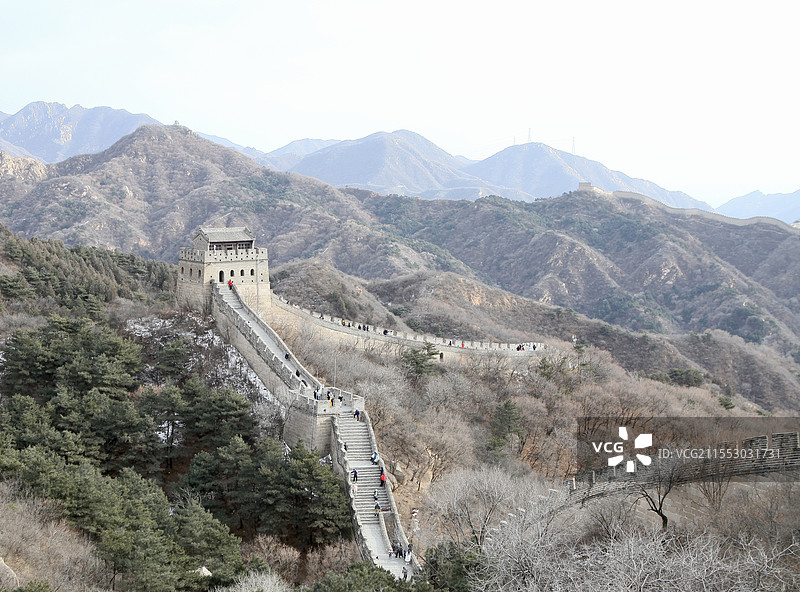 冬天的八达岭长城图片素材