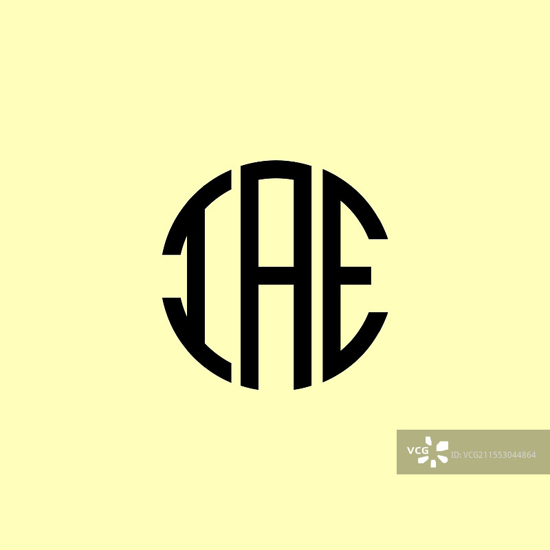 创意圆形首字母IAE标志图片素材