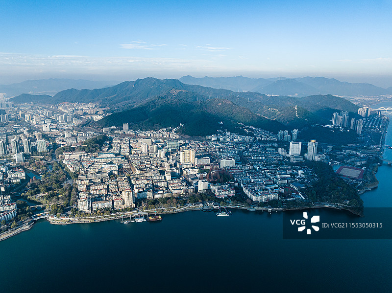 杭州富阳城市风光图片素材