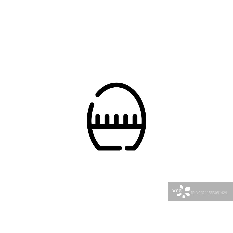 厨房计时器不完整线条艺术图标模板图片素材