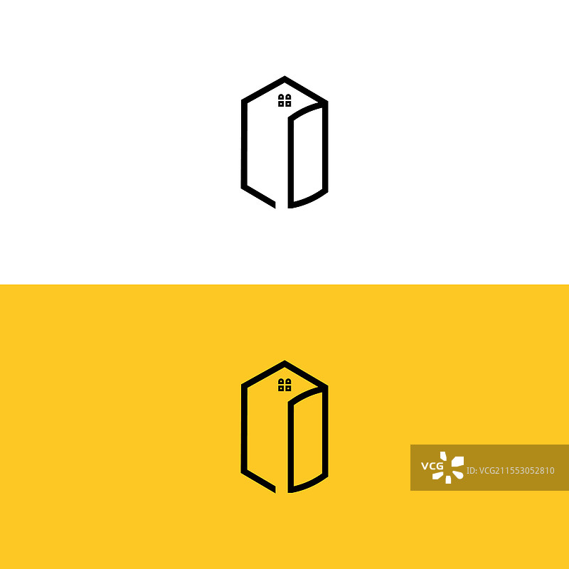 创意的以字母“lo”开头的盒子房屋标志图片素材