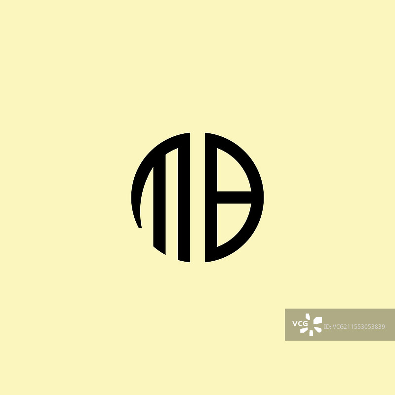创意圆形字母mb标志图片素材
