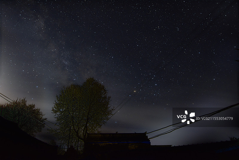 岷县乡村星空摄影图片素材