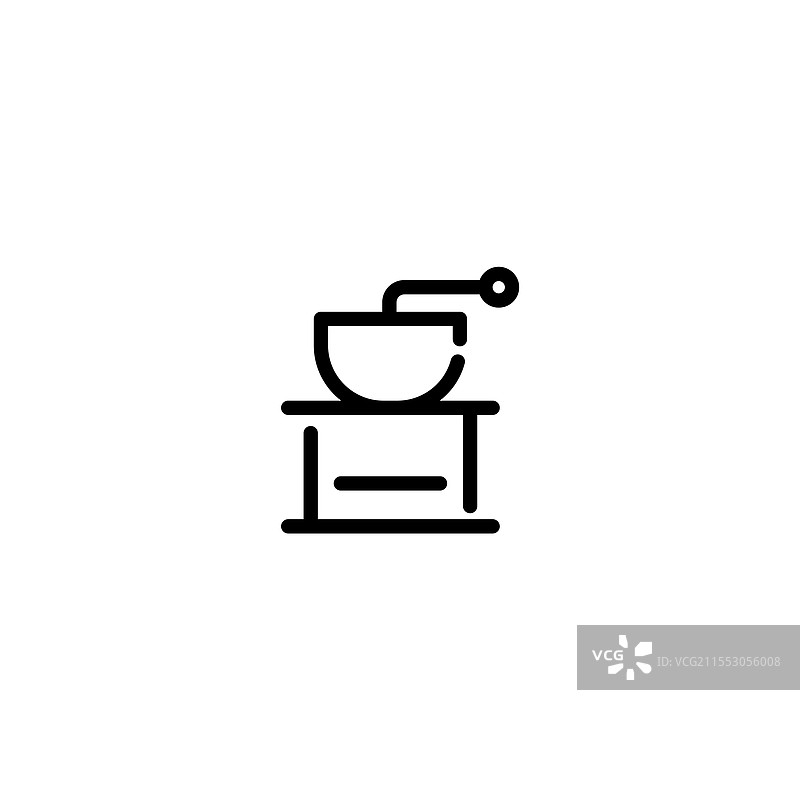 铣床不完整线条艺术图标模板图片素材