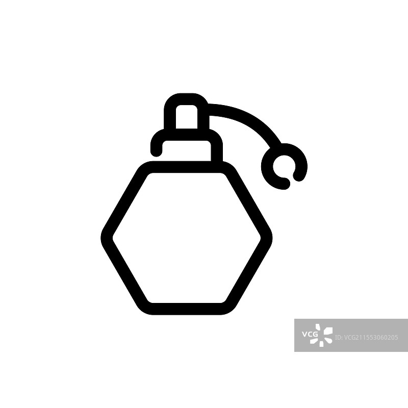 香水不完整线条艺术图标模板图片素材