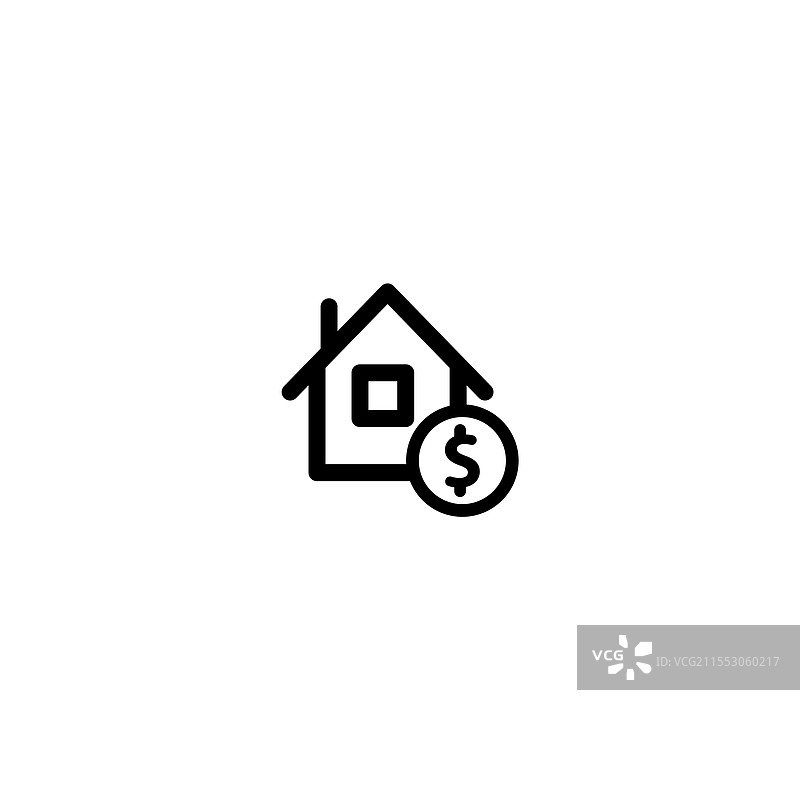 价格不完整的线条艺术图标模板图片素材