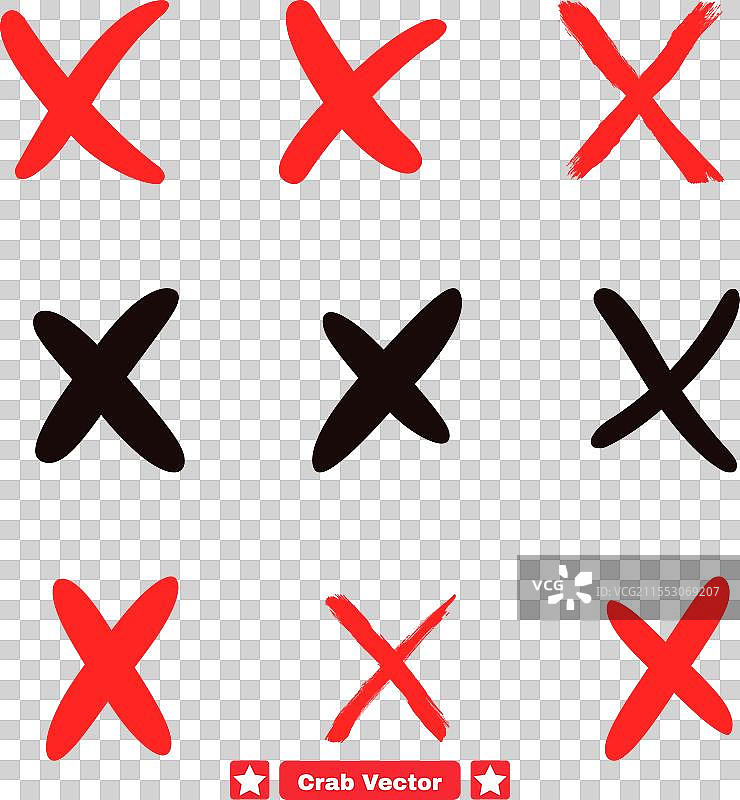 错误标记剪影集合象征性图标图片素材