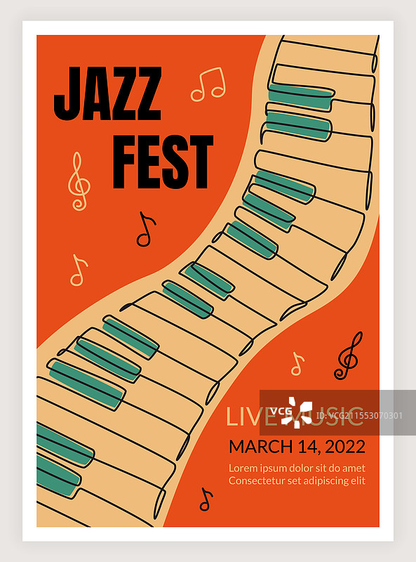 爵士乐队节海报 现场音乐会 音乐表演图片素材