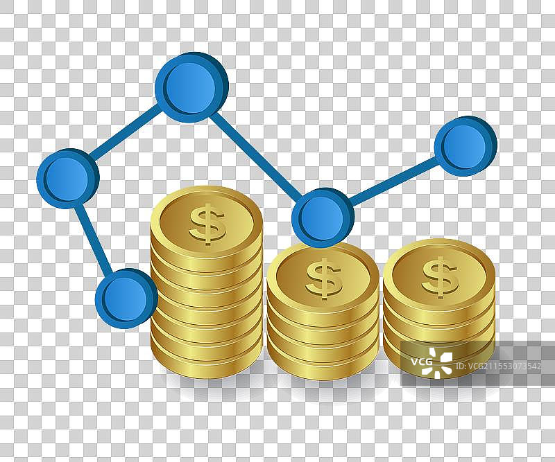 商业财务分析师平面等距3D图形图片素材
