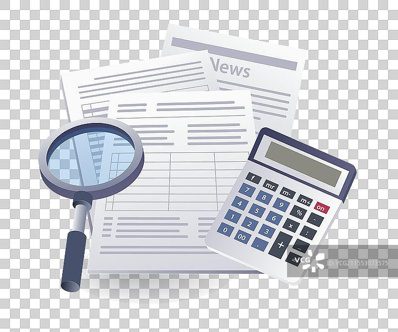 计算年度所得税概念平面图图片素材