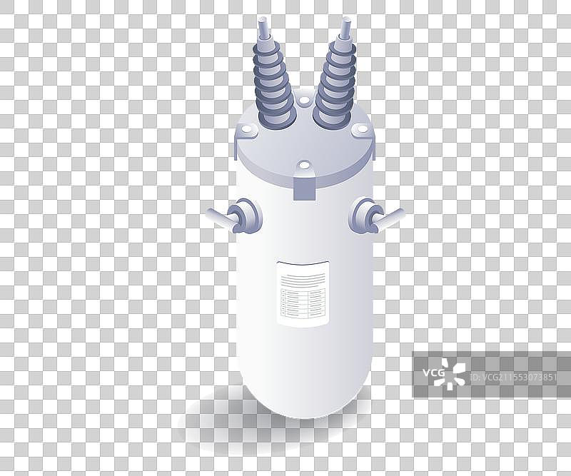 城市电力变压器平面等距三维图图片素材