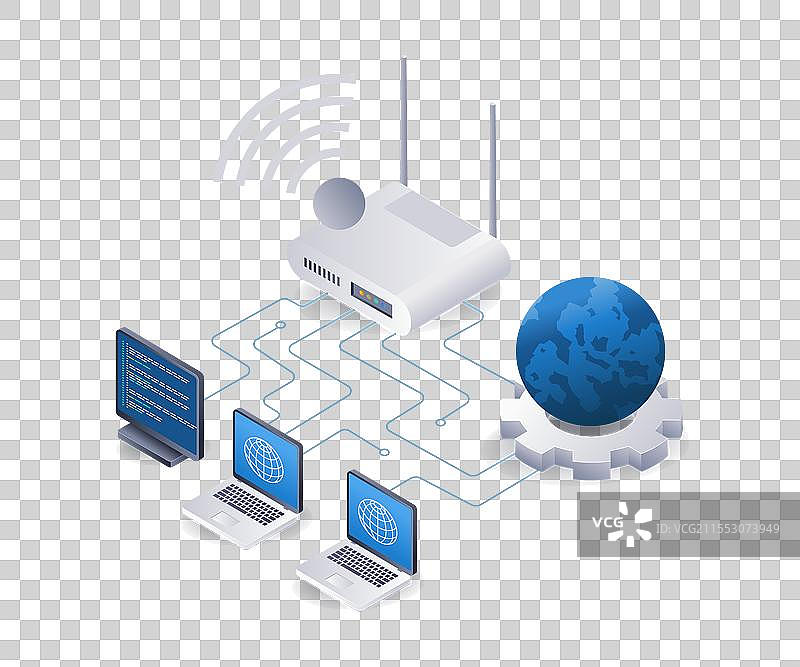 计算机互联网路由器使用网络概念图片素材