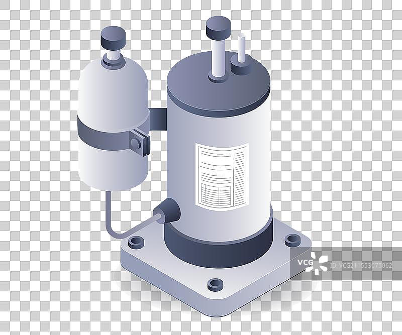 HVAC干燥器工具等距3D图形图片素材