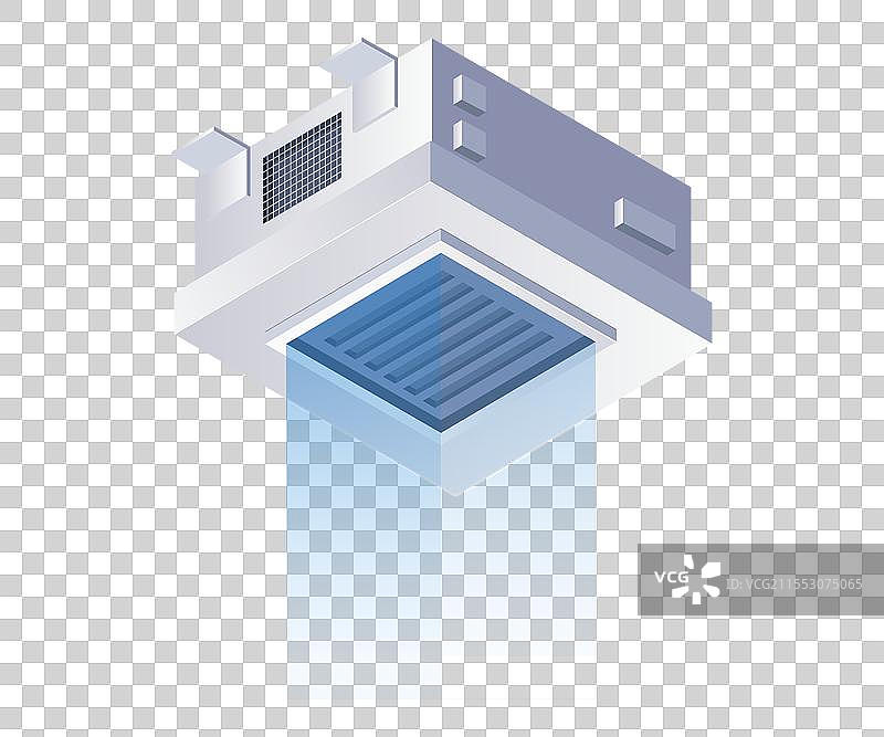 平面等距3D HVAC进气空气过滤系统图片素材