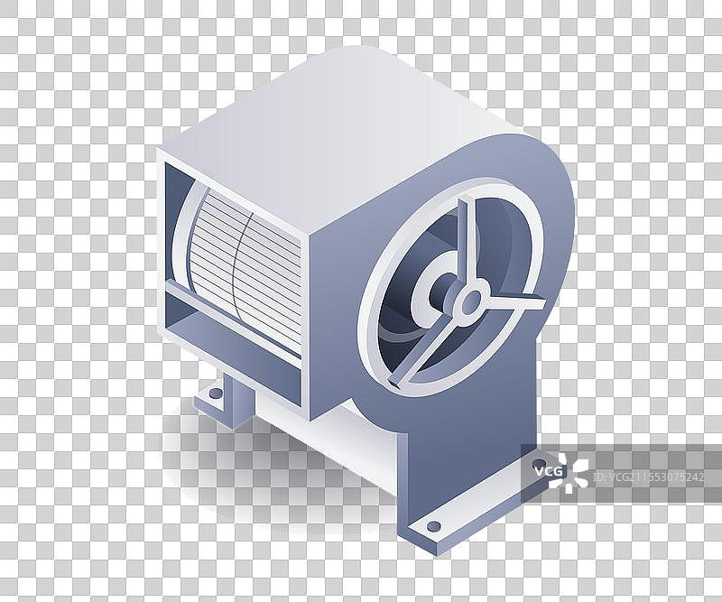 工业风机进气过滤器 HVAC 系统平面图图片素材