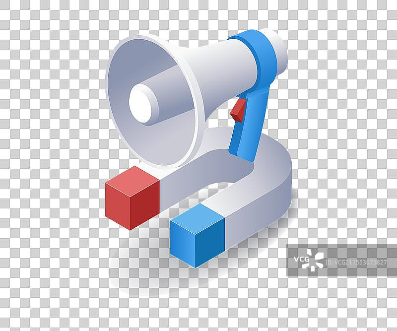 磁铁营销活动平面等距3D图形图片素材