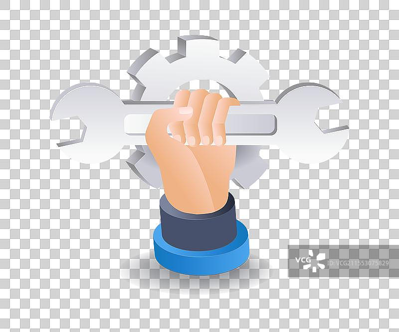 维护修理图标 平面等距3D图片素材