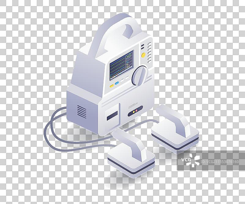 医疗设备除颤器患者平躺图片素材