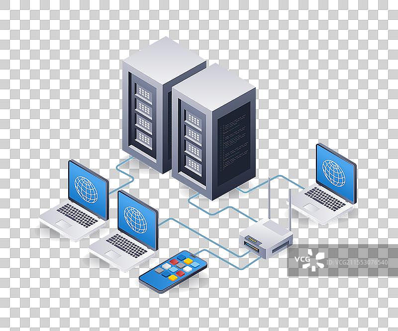 网络路由器连接互联网服务器计算机图片素材