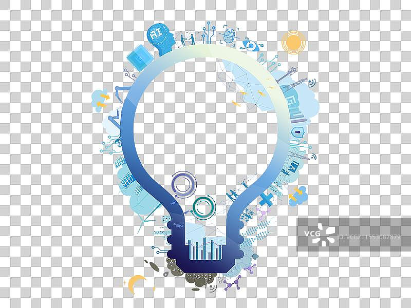 技术与灯泡 EPS 10图片素材