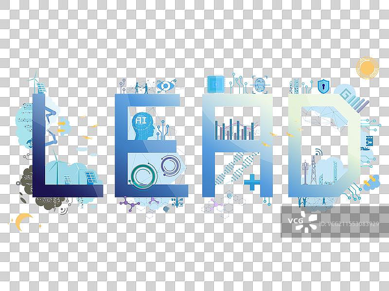 技术与单词引导 eps 10图片素材