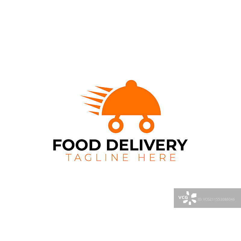 创意扁平化食品配送logo设计模板图片素材
