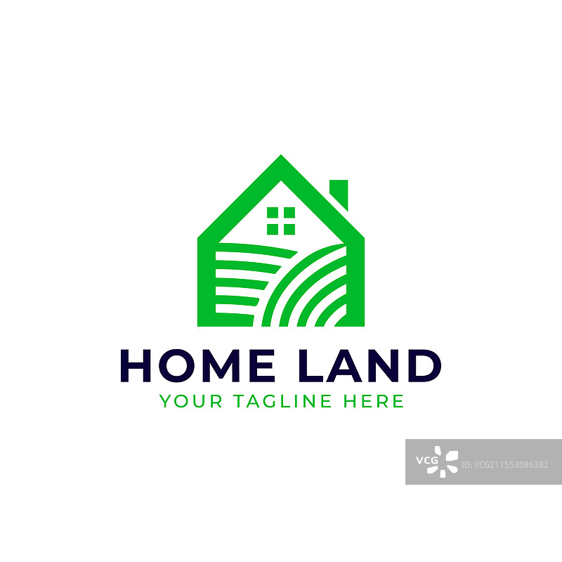 创意简约家园土地标志设计模板图片素材