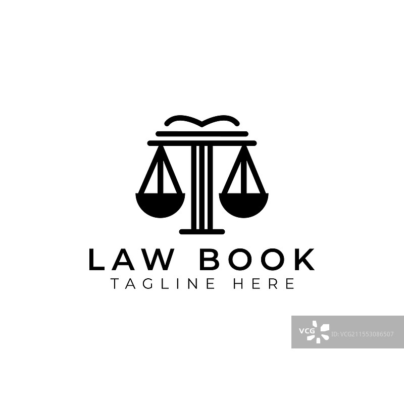 创意简约法律书籍logo设计模板图片素材