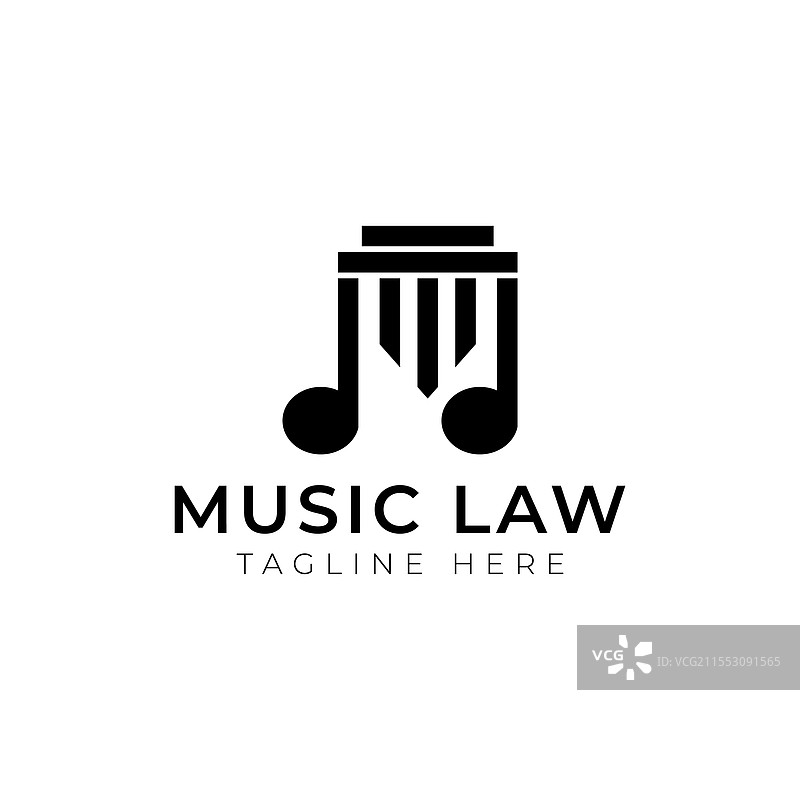 创意简约音乐法律标志设计模板图片素材
