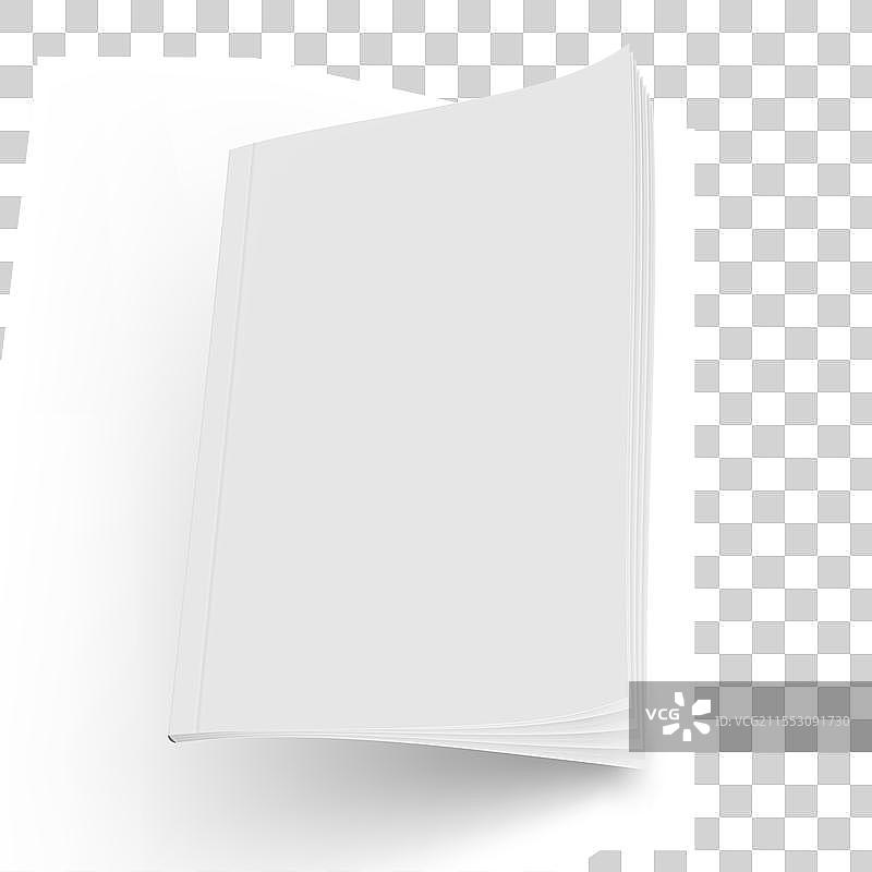白色背景上孤立的透明宣传册封面图片素材