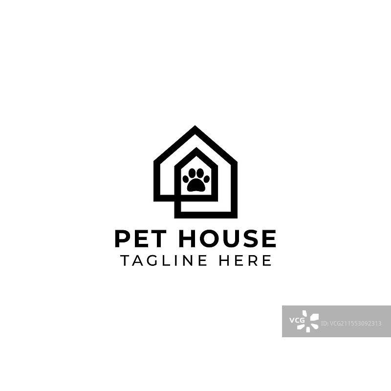 创意简约宠物屋标志设计模板图片素材