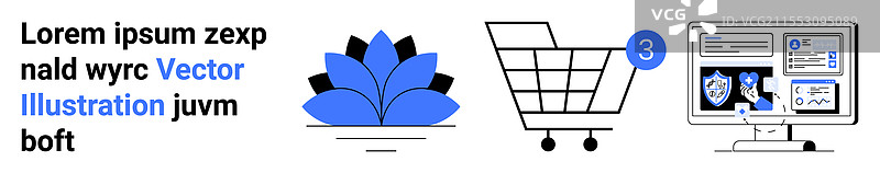 在线购物与安全概念与购物相关图片素材