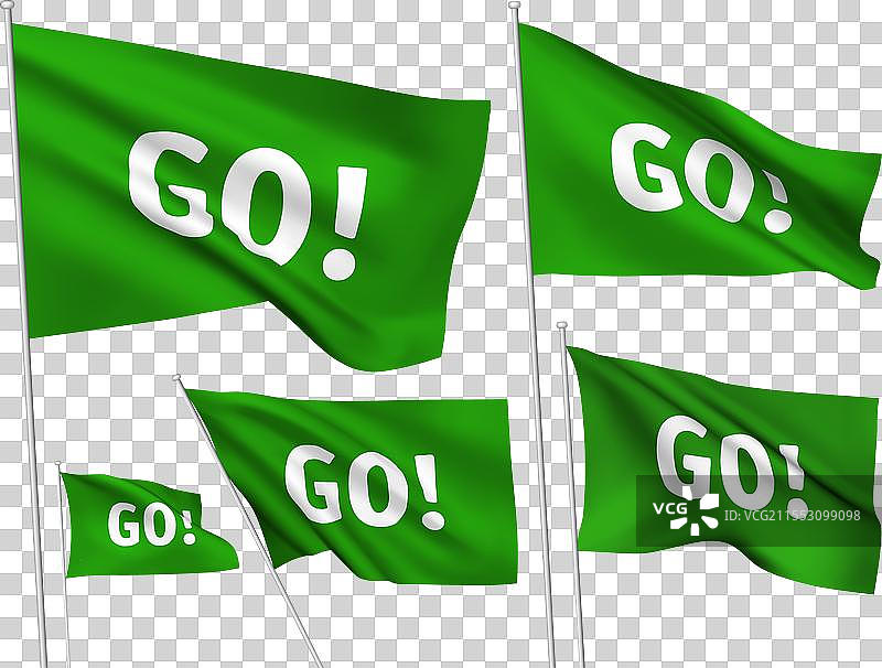 绿色旗帜图片素材