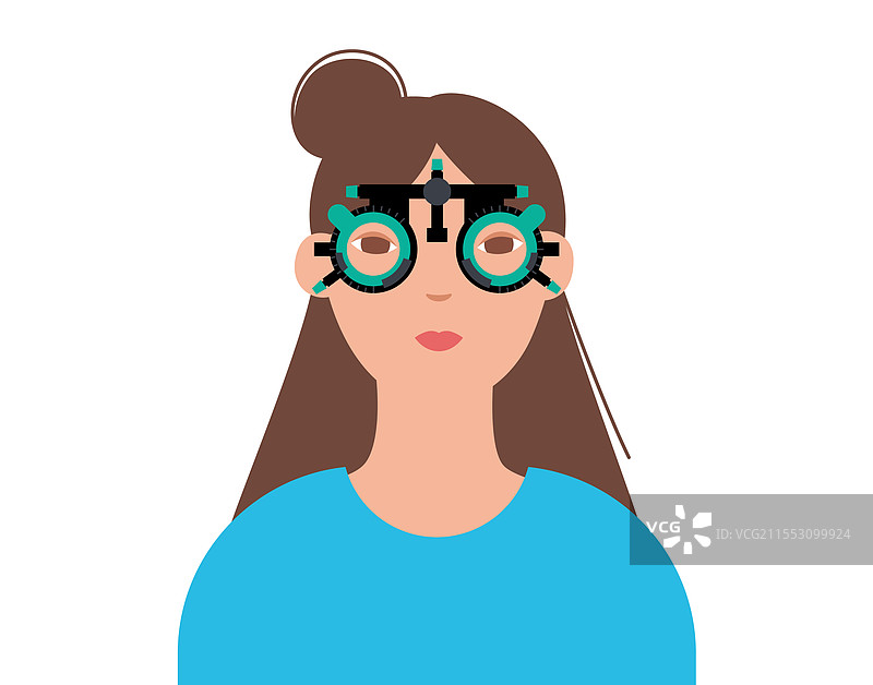 眼科检查与眼镜试验框图片素材