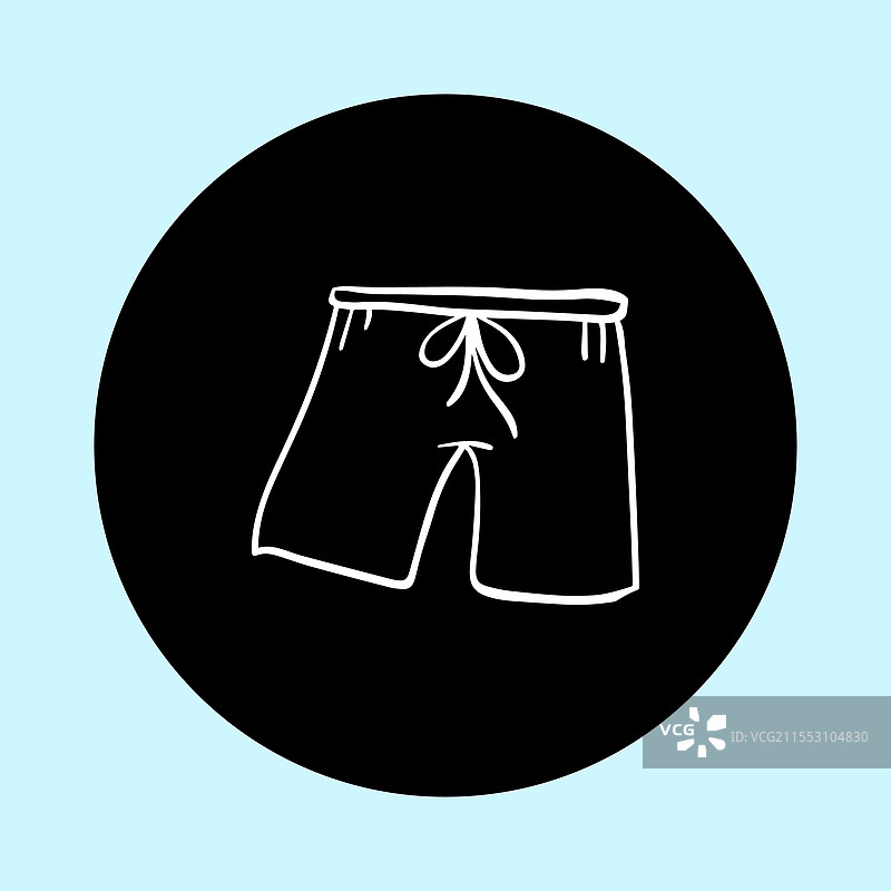 简单图标短裤图片素材