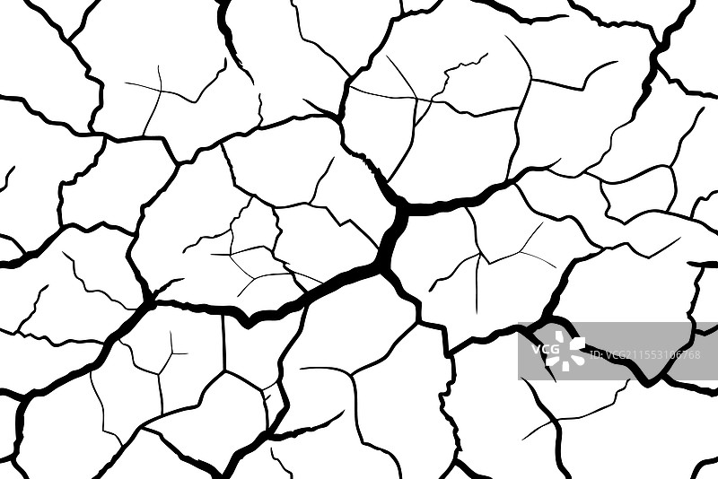 黑白色裂纹土壤纹理图片素材