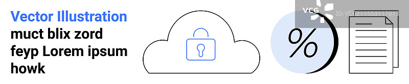 安全的云存储与加密百分比图片素材