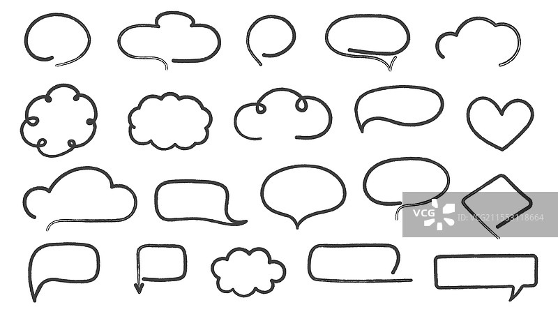手绘的对话气泡图片素材