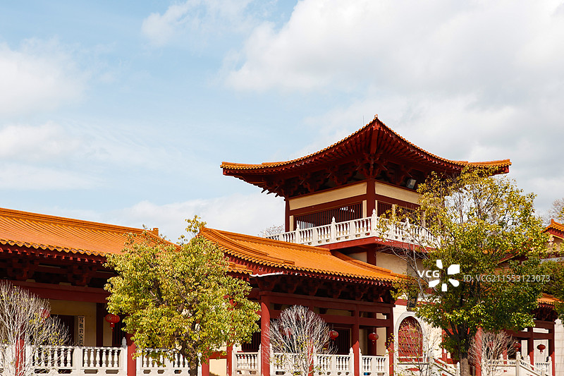 江西赣州市马祖岩寺庙内建筑图片素材