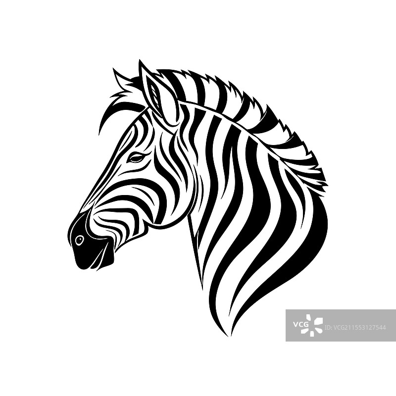 手绘的跳跃条纹斑马图片素材