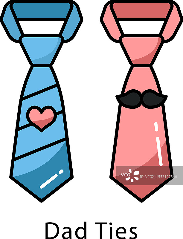 爸爸系领带的填充图标图片素材