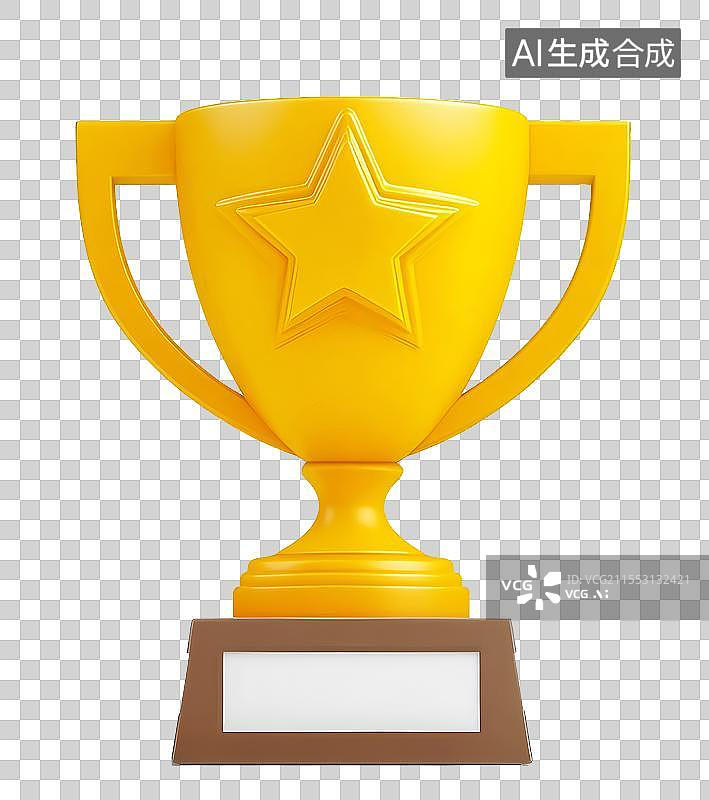 【AI数字艺术】3D奖杯第一获胜优秀免扣元素图片素材