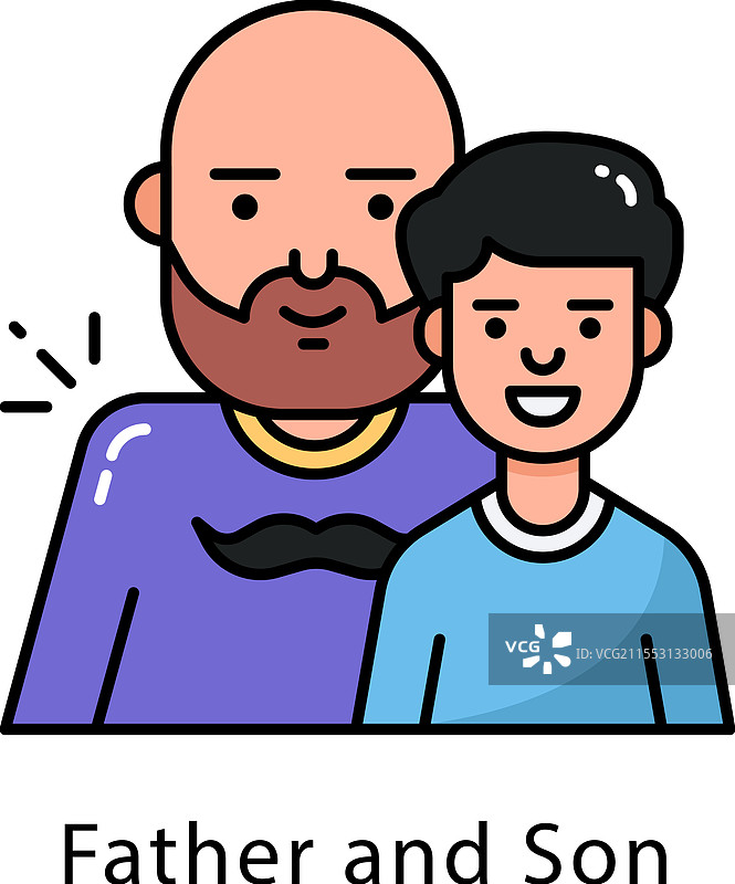 父子图标填充图片素材