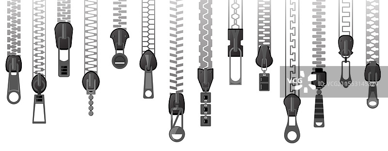 拉链锁的开合纺织品扣件图片素材